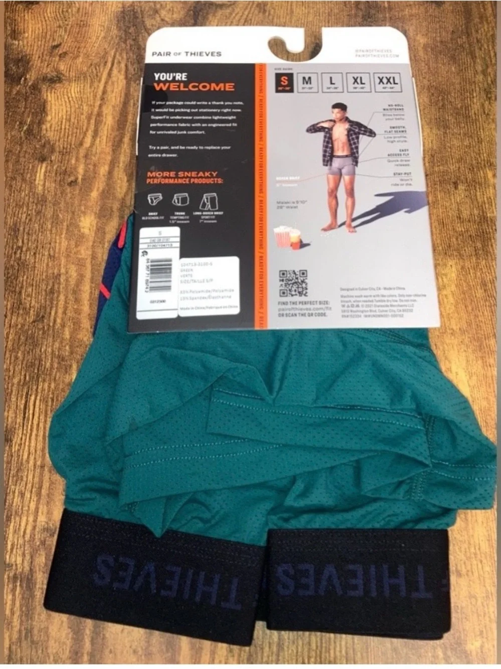 Pair of Thieves Men's Striped Preppy Super Fit Boxer Briefs 2pk - Green  Small